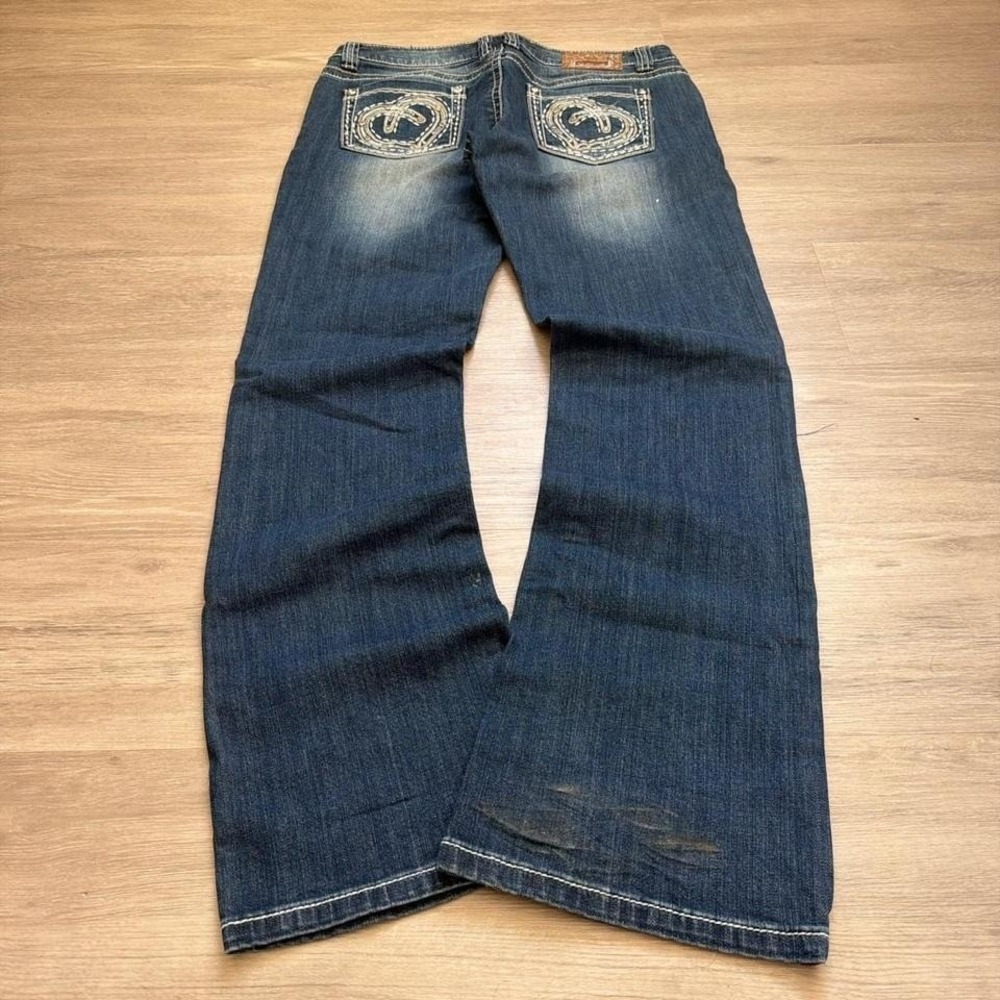Y2K 31x32 Low Rise Flared Bootcut Jeans Studded Back 2000s